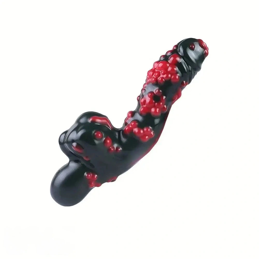 8.54in Fantasy Silicone Soft Handle Dildo Alien Penis Skin-Friendly Dildo