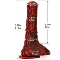 8.54in Horse Dildo Liquid Silicone Animal Big Soft Anal Real Dildo