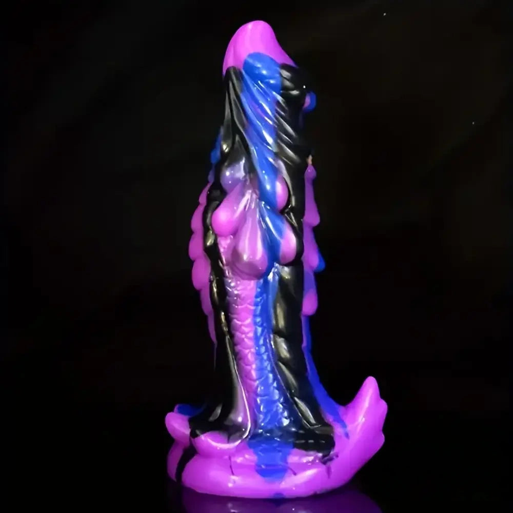 8.56in Large Animal Dragon Odd Silicone Soft Dildo Prostate Massager