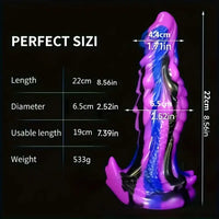 8.56in Large Animal Dragon Odd Silicone Soft Dildo Prostate Massager