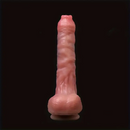 8.56in Realistic Uncut Soft Silicone Women Dildo For Hands-Free Play