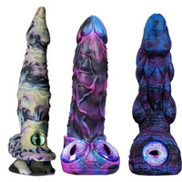 8.58in 9.2in 11in Silicone Fantasy Monster Big Dildo With Real Double Eyes