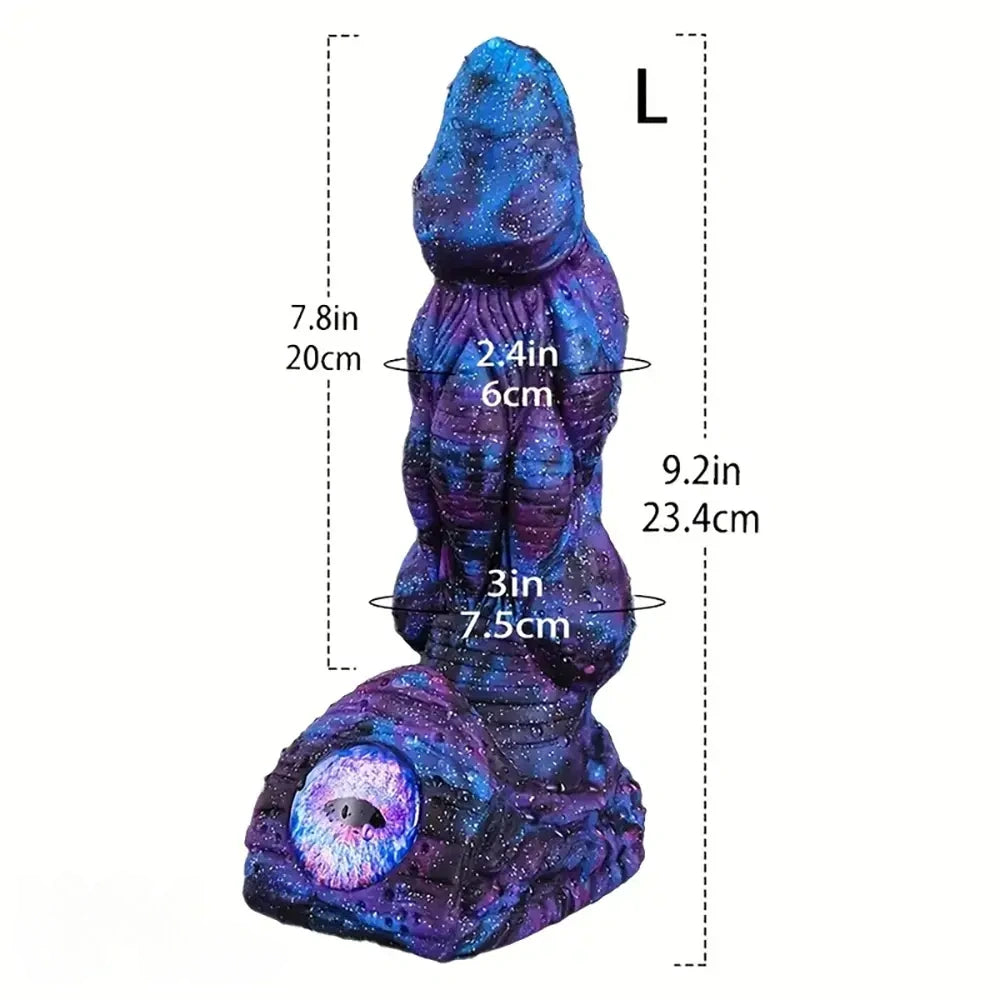 8.58in 9.2in 11in Silicone Fantasy Monster Big Dildo With Real Double Eyes
