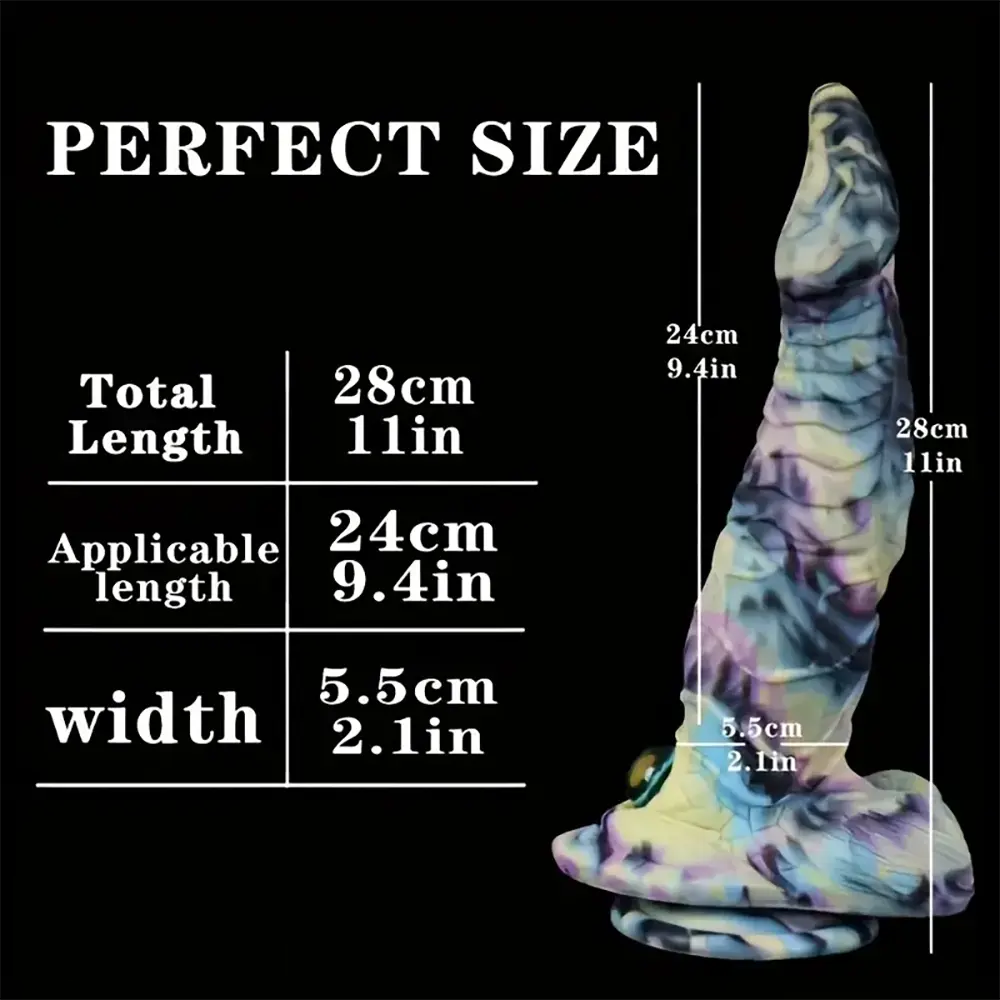 8.58in 9.2in 11in Silicone Fantasy Monster Big Dildo With Real Double Eyes