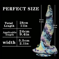 8.58in 9.2in 11in Silicone Fantasy Monster Big Dildo With Real Double Eyes