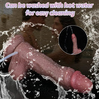 8.58in Dual Layer Highquality Material Silicone Strap on Ejaculating Dildo