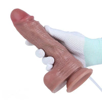 8.58in Dual Layer Highquality Material Silicone Strap on Ejaculating Dildo