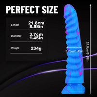8.58in Multi-colorful Dragon Double Layer Dildo Thick Big Dildo