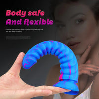 8.58in Multi-colorful Dragon Double Layer Dildo Thick Big Dildo
