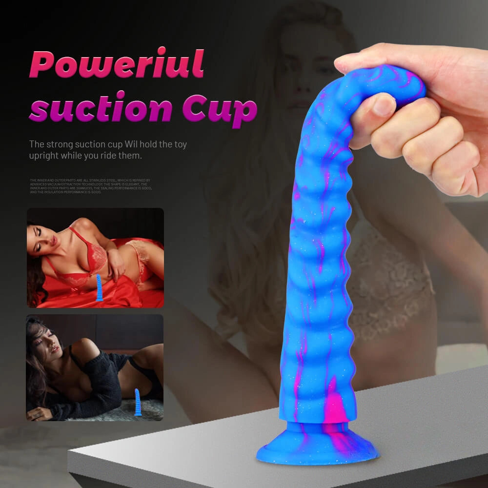 8.58in Multi-colorful Dragon Double Layer Dildo Thick Big Dildo