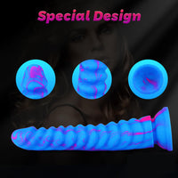 8.58in Multi-colorful Dragon Double Layer Dildo Thick Big Dildo