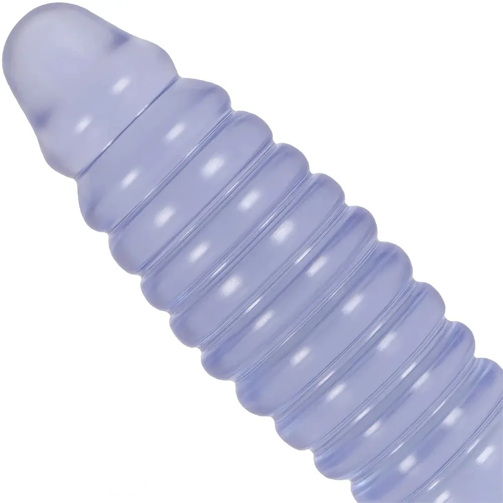 8.58in PVC Threaded Butt Plug Dildo with Suction Cup Prostate Massage