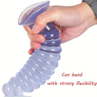 8.58in PVC Threaded Butt Plug Dildo with Suction Cup Prostate Massage