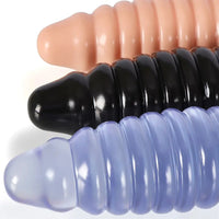 8.58in PVC Threaded Butt Plug Dildo with Suction Cup Prostate Massage