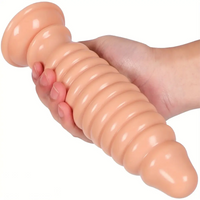 8.58in PVC Threaded Butt Plug Dildo with Suction Cup Prostate Massage