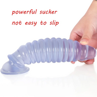 8.58in PVC Threaded Butt Plug Dildo with Suction Cup Prostate Massage