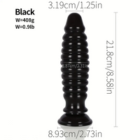 8.58in PVC Threaded Butt Plug Dildo with Suction Cup Prostate Massage