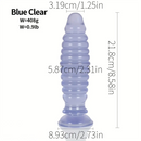 8.58in PVC Threaded Butt Plug Dildo with Suction Cup Prostate Massage