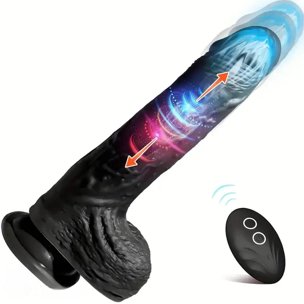 8.58in Remote Control Thrusting Vibrating Heating Dildo For Sex Stimulation
