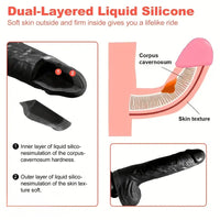 8.58in Remote Control Thrusting Vibrating Heating Dildo For Sex Stimulation