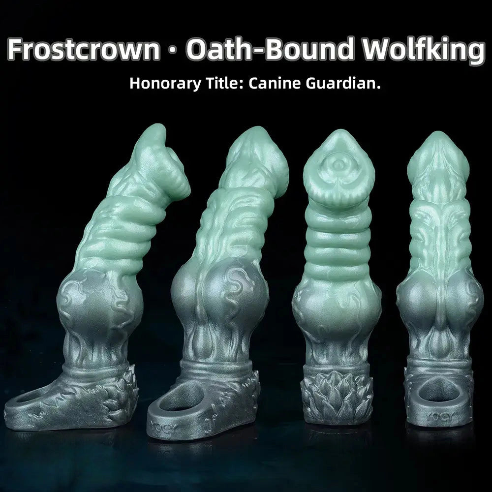 8.58in Wolf Animal Knot Hollow Penis Sleeve Dildo Penis Enlargement Sleeve
