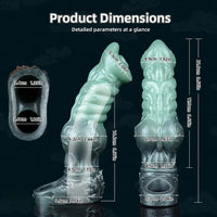 8.58in Wolf Animal Knot Hollow Penis Sleeve Dildo Penis Enlargement Sleeve