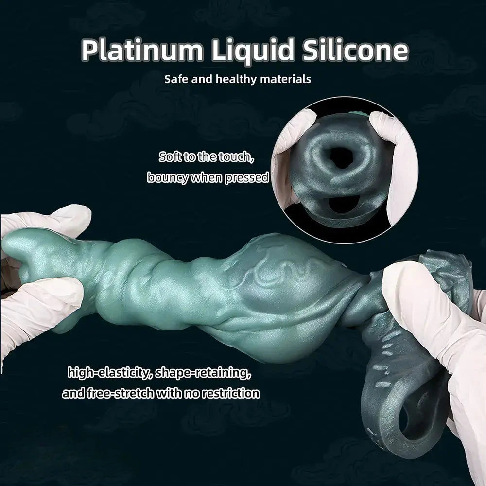 8.58in Wolf Animal Knot Hollow Penis Sleeve Dildo Penis Enlargement Sleeve