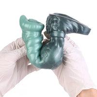 8.58in Wolf Animal Knot Hollow Penis Sleeve Dildo Penis Enlargement Sleeve