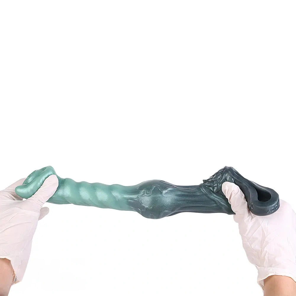 8.58in Wolf Animal Knot Hollow Penis Sleeve Dildo Penis Enlargement Sleeve