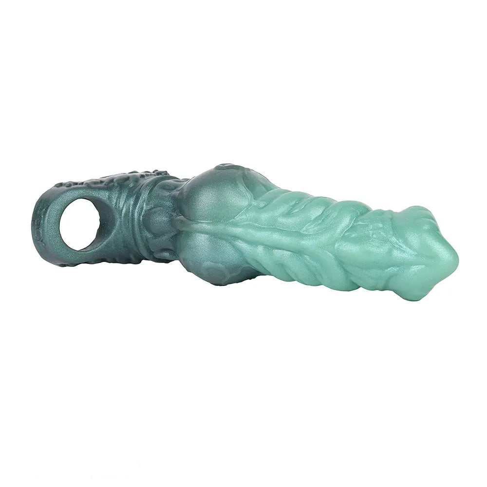 8.58in Wolf Animal Knot Hollow Penis Sleeve Dildo Penis Enlargement Sleeve