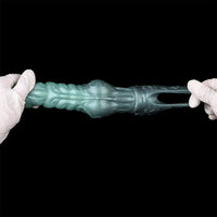 8.58in Wolf Animal Knot Hollow Penis Sleeve Dildo Penis Enlargement Sleeve