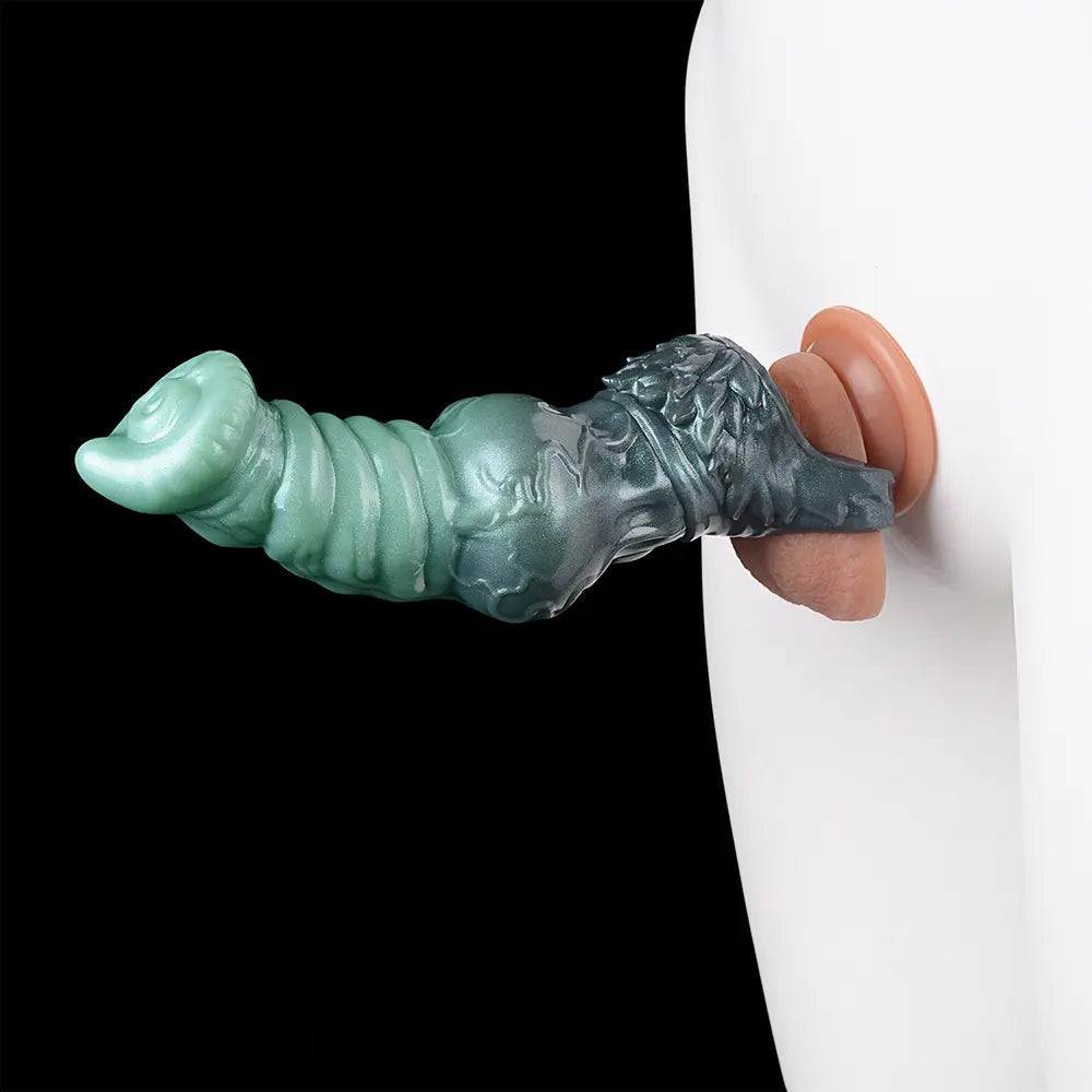 8.58in Wolf Animal Knot Hollow Penis Sleeve Dildo Penis Enlargement Sleeve