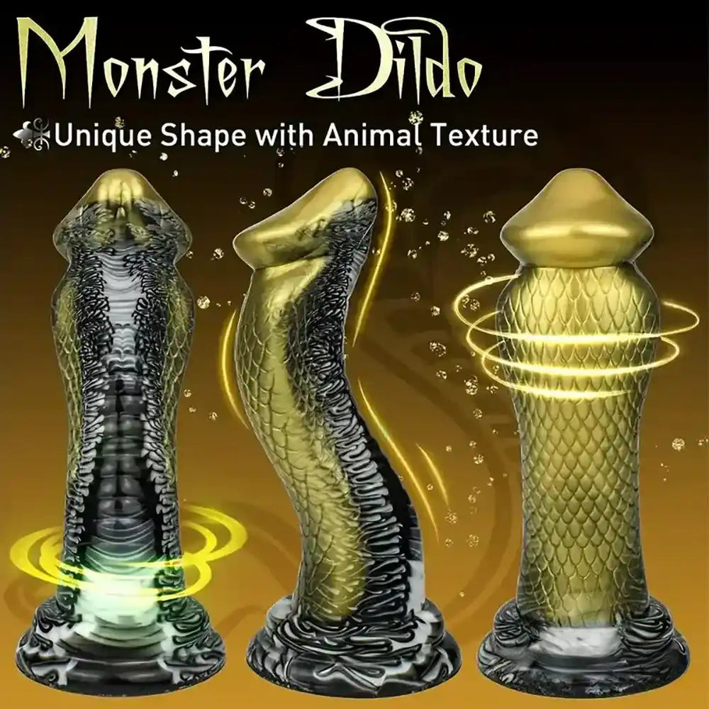 8.5in Big Silicone Soft Monster Animal Snake Dildo For Vagina Prostate