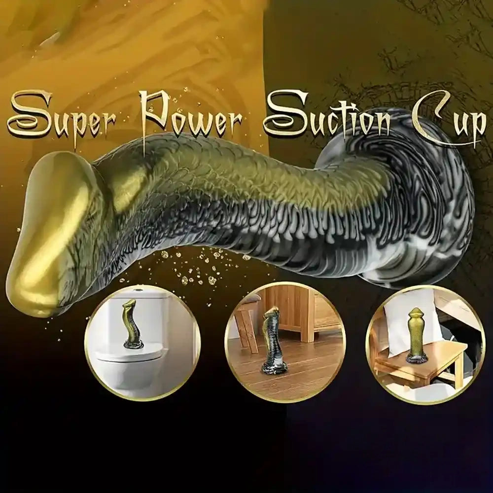 8.5in Big Silicone Soft Monster Animal Snake Dildo For Vagina Prostate