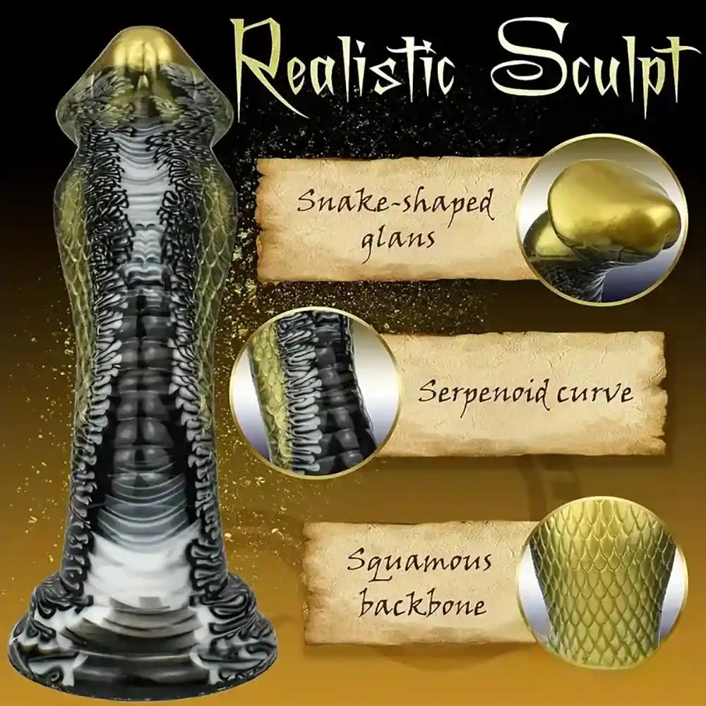 8.5in Big Silicone Soft Monster Animal Snake Dildo For Vagina Prostate