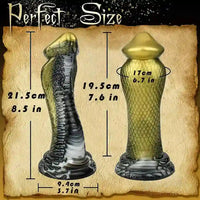 8.5in Big Silicone Soft Monster Animal Snake Dildo For Vagina Prostate