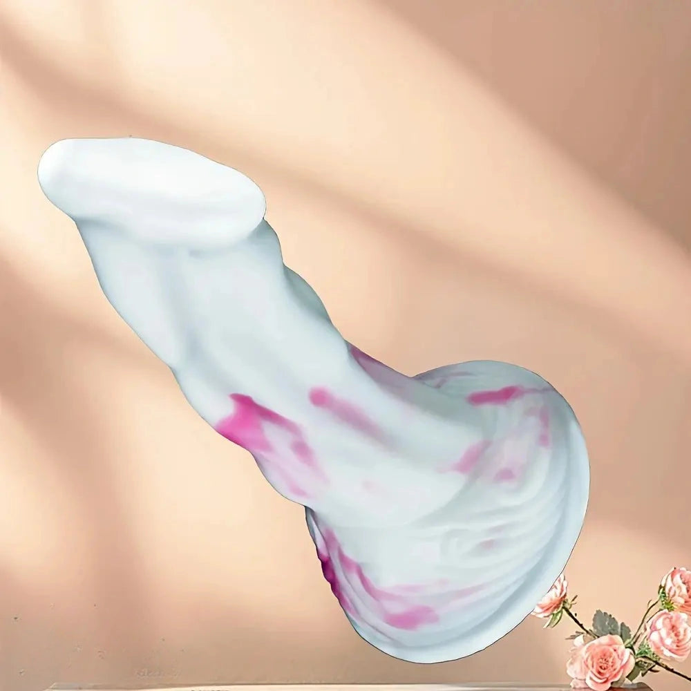 8.5in Dolphin Oversize Thickened Simulation Double Density Silicone Dildo