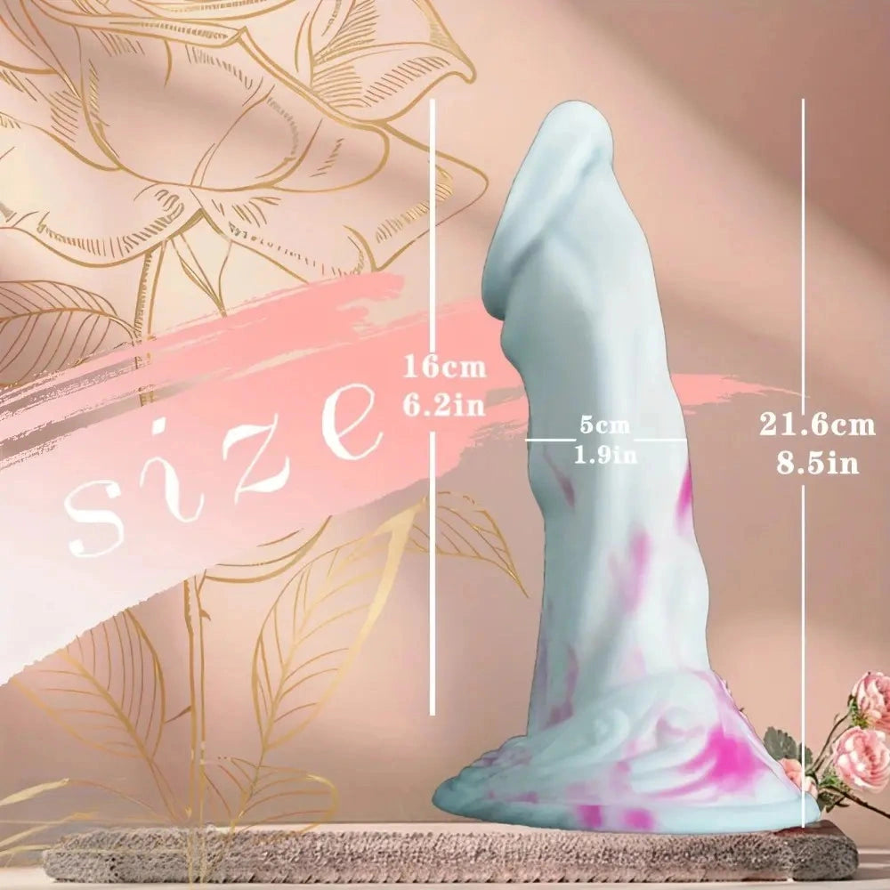 8.5in Dolphin Oversize Thickened Simulation Double Density Silicone Dildo