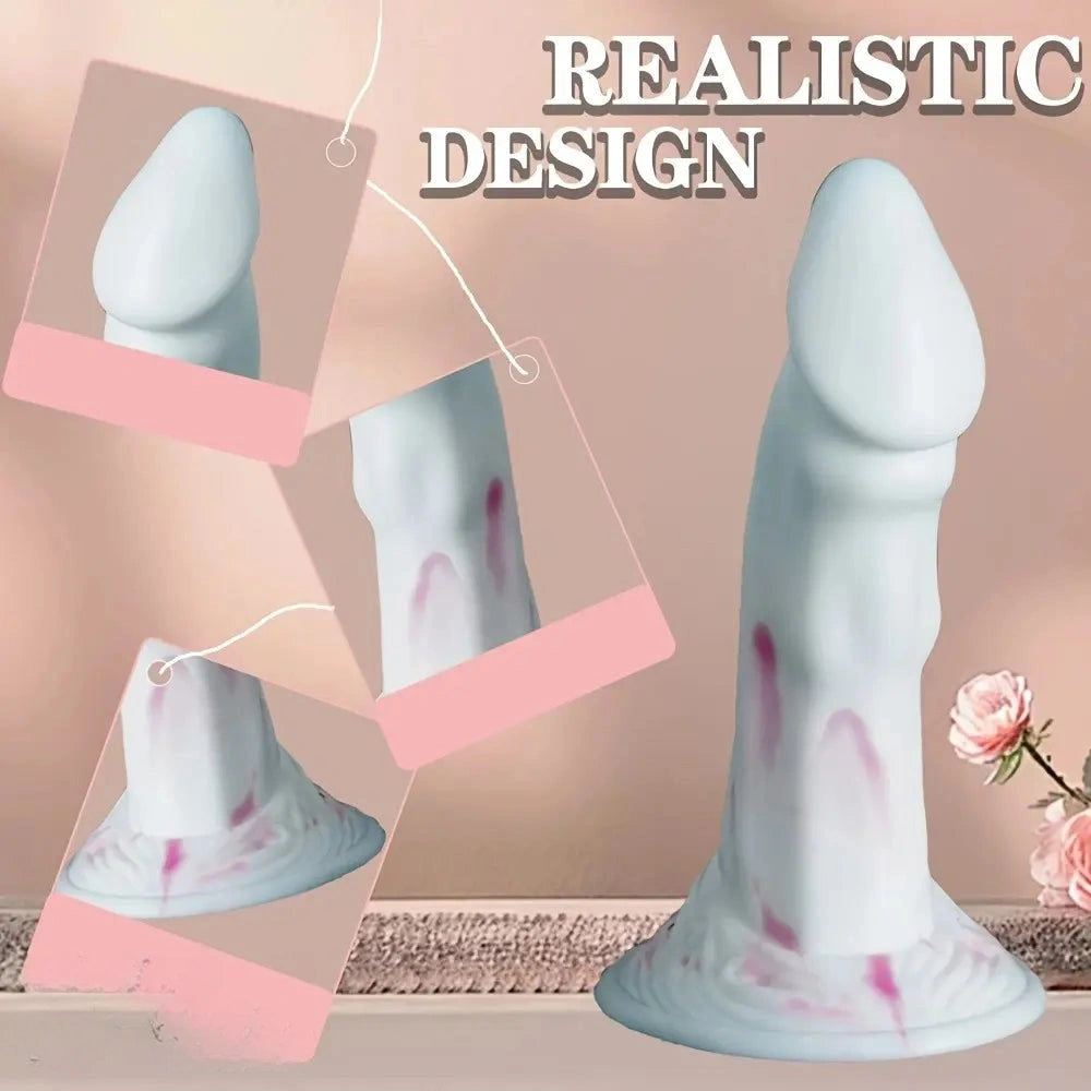 8.5in Dolphin Oversize Thickened Simulation Double Density Silicone Dildo