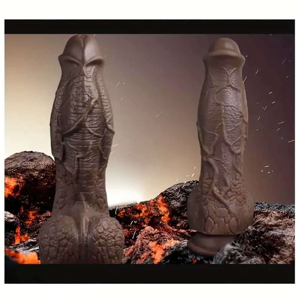 8.5in Dragon Scale Big Horse Cock Monster Silicone Soft Anal Clit Dildo