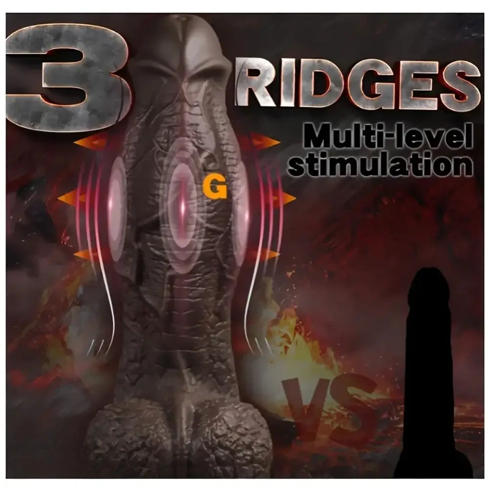 8.5in Dragon Scale Big Horse Cock Monster Silicone Soft Anal Clit Dildo