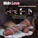 8.5in Dual Layer Silicone Strap on Ejaculating Dildo Prostate Massage Toy
