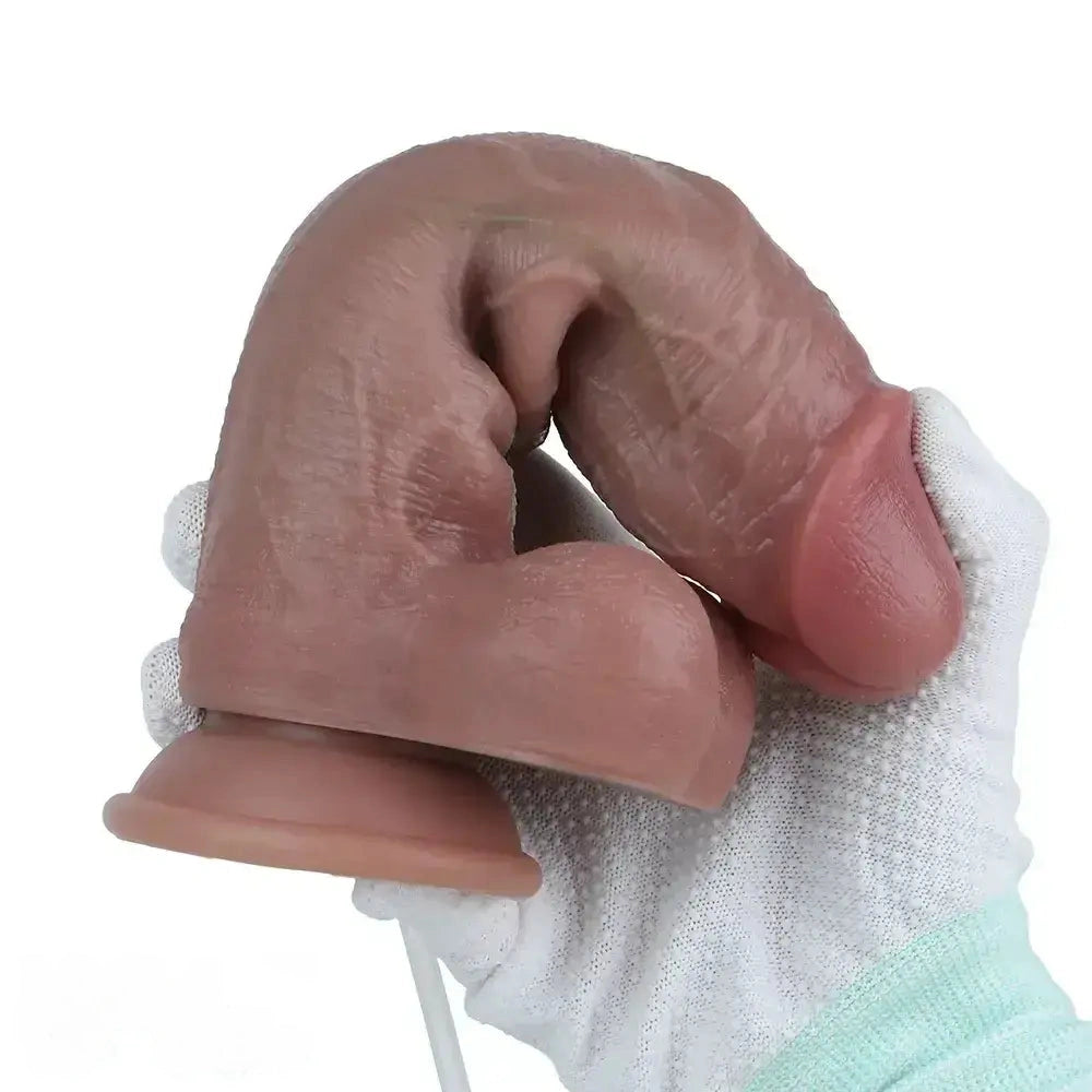 8.5in Dual Layer Silicone Strap on Ejaculating Dildo Prostate Massage Toy