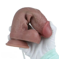 8.5in Dual Layer Silicone Strap on Ejaculating Dildo Prostate Massage Toy