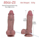 8.5in Dual Layer Silicone Strap on Ejaculating Dildo Prostate Massage Toy