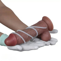 8.5in Dual Layer Silicone Strap on Ejaculating Dildo Prostate Massage Toy