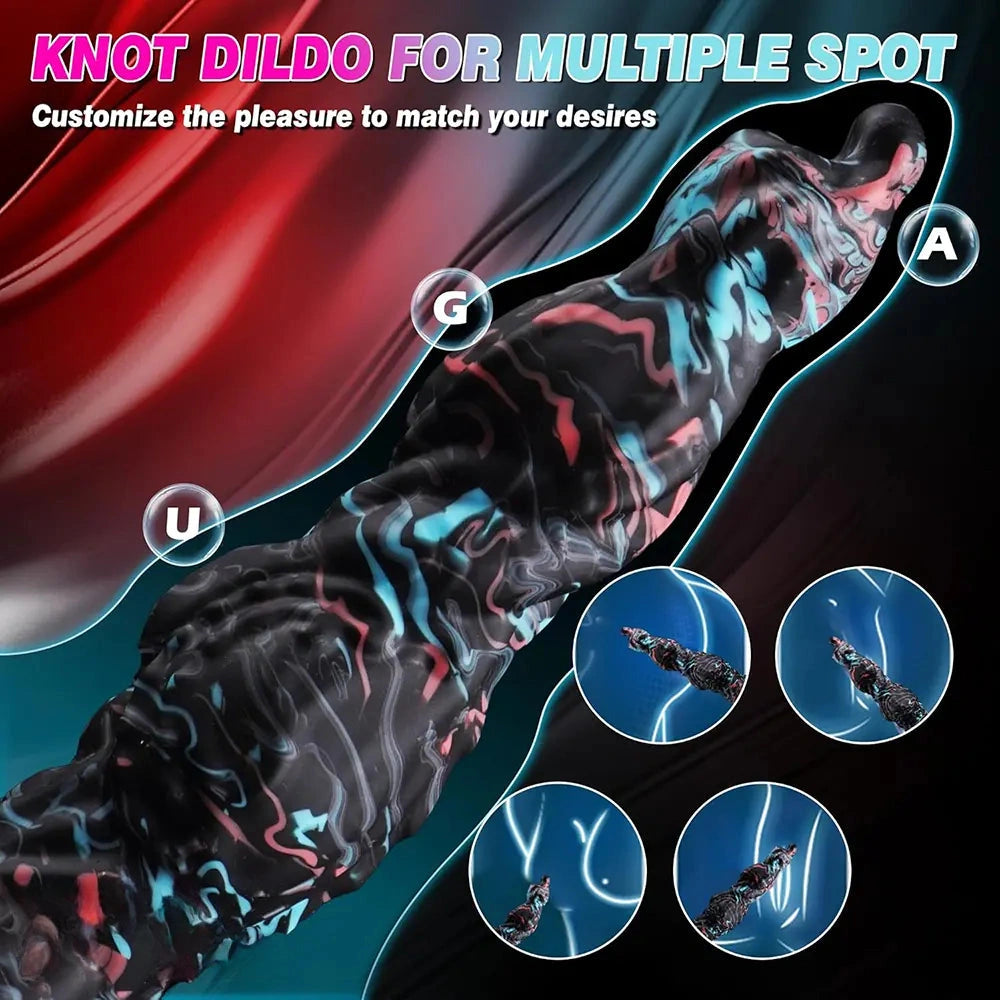 8.5in Fantasy Monster Knot Silicone Dildo For Vaginal and Anal Pleasure