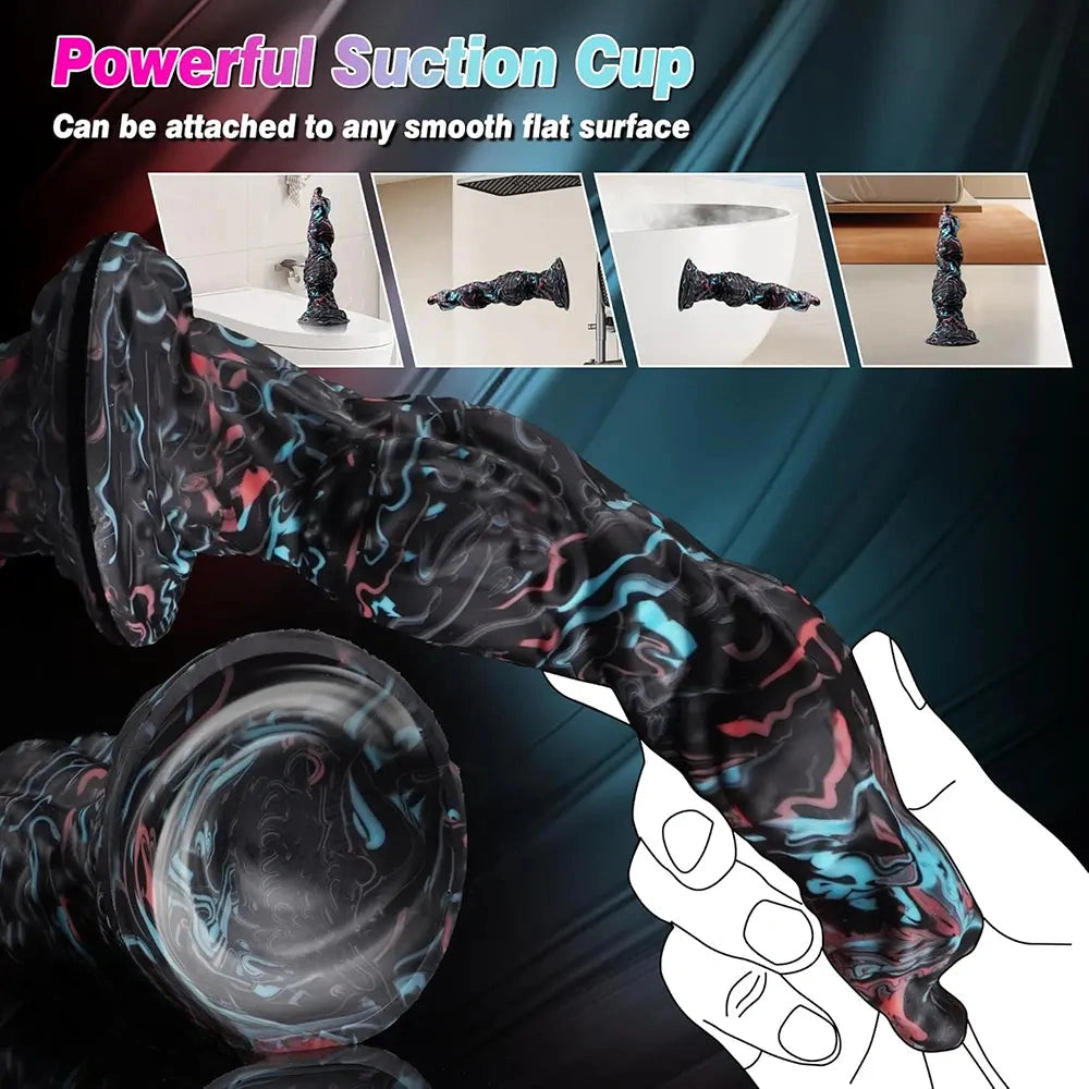 8.5in Fantasy Monster Knot Silicone Dildo For Vaginal and Anal Pleasure