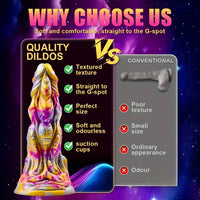8.5in Fantasy Monster Silicone Dildo For Anal Orgasm Masturbation