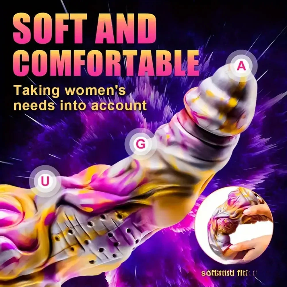 8.5in Fantasy Monster Silicone Dildo For Anal Orgasm Masturbation